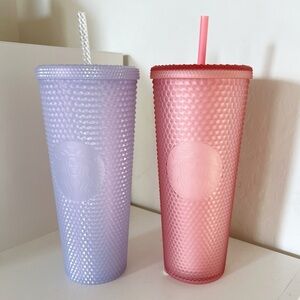 Set of Two 24oz Starbucks Tumbler Studded Cups